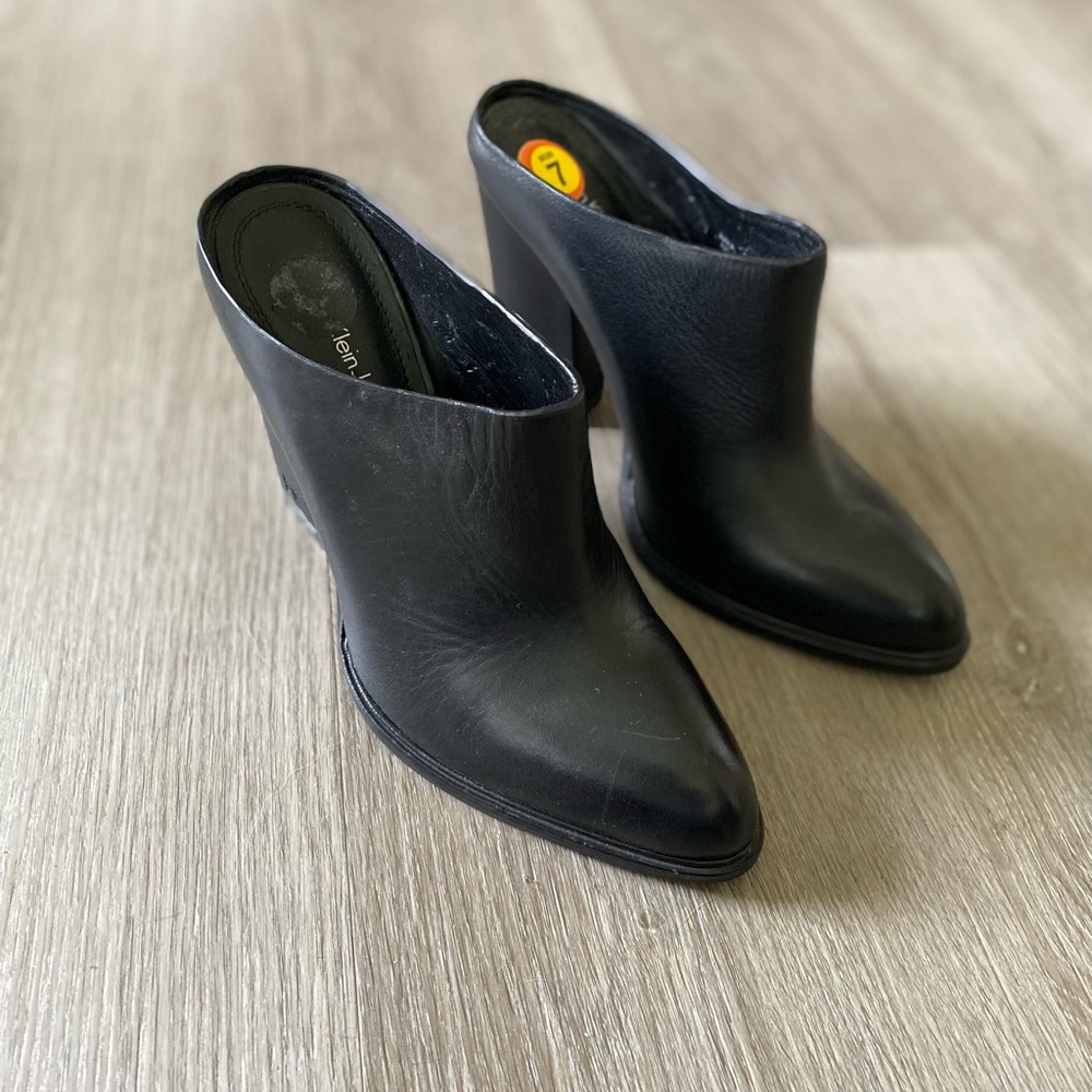 Calvin Klein Black Mules